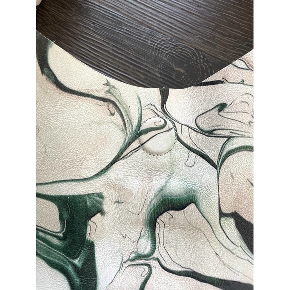 🕊️COS Marbled Genuine Leather Tote Shoulder Bag White Pink - Picture 8 of 12